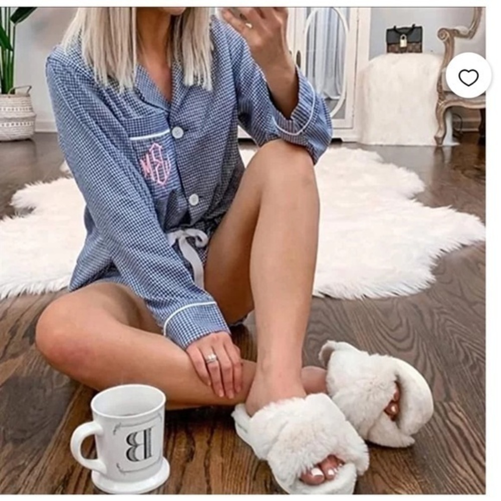 Ultraideas furry‎ criss cross slippers